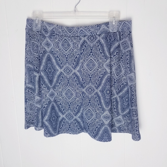 H&M Skirt Women Size Large Blue Cream - Picture 3 of 12